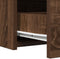 vidaXL - Wandkaptafel - met - LED-verlichting - in - Bruin - Eiken