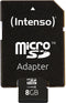 Intenso microSDHC Class 10 - 8GB - SD adapter - Zwart