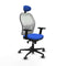 Piqueras y Crespo 2D036G1 - Bureaustoel - Verstelbare hoogte met hoofdsteun - Blauw