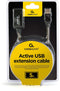 Gembird USB A/USB A M/F - Verlengkabel 5m - USB 2.0 - Zwart