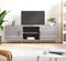 vidaXL - Tv-meubel - 150x30x50 - cm - bewerkt - hout - grijs - sonoma - eikenkleurig
