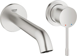 GROHE Essence New - Wandgemonteerde Inbouw Wastafelkraan - AquaGuide - EcoJoy® - RVS