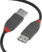 Lindy 36702 - USB 2.0 kabel - 100 cm - Grijs Zwart