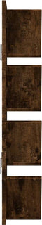 vidaXL - Wandschap - 4-laags - 33x16x90 - cm - gerookt - eikenkleurig