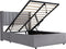 Savona Gestoffeerd Bed - 200 x 140 cm - Donkergrijs - Incl. Bedlade