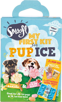 Smoofl Starter Kit Voor Pup Ice - Hondensnacks - Aardbei Banaan 530 g Blauw Xs