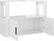 vidaXL - Dressoir - 80x30x60 - cm - bewerkt - hout - hoogglans - wit