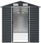vidaXL - Tuinschuur - 191x470x198 - cm - gegalvaniseerd - staal - antracietkleurig
