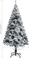 vidaXL - Kunstkerstboom - met - sneeuw - 150 - cm - groen