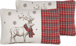 SVEN - Sierkussen set van 2 - Gebroken wit - 30 x 50 cm - Polyester