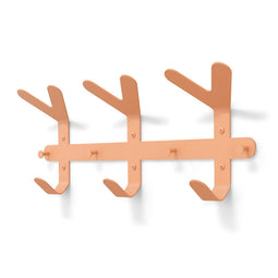 FRONDO Wandkapstok - Staal - 4 haken - Clay Terra