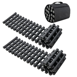 Coast Set van 2 Tractiematten - Oprolbaar - 80 x 21 x 2,8 cm - Zwart (2 stuks)