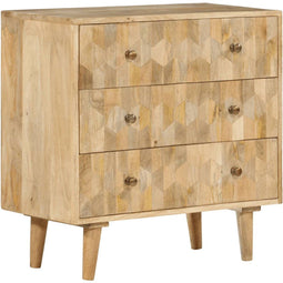 vidaXL - Ladekast - 70x35x70 - cm - massief - mangohout