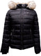 Tommy Jeans TJW Essential - Bomberjack - Capuchon met bontkraag - Zwart - Maat L