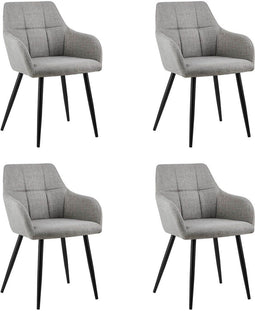 Set van 4 Kick eetkamerstoel Nova - grijs