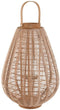 Kaarshouder Home ESPRIT Bruin Natuurlijk Hout Kristal 38 x 38 x 56 cm