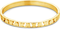CO88 Collection 8CB-90094 - Bangle met hartjes - one-size - goudkleurig