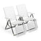 Coast Set van 2 Verstelbare Ligstoelen - Opvouwbaar - 7 Standen - Wit