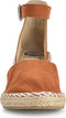PS Poelman Enid - Espadrilles met Sleehak 8 cm - Cognac Bruin - Maat 41