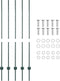 vidaXL - Hekpalen - 5 - stuks - U-vormig - Groen - 140 - cm - Staal