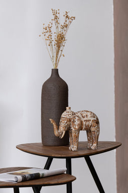J-Line figuur Olifant Albasia - hout - naturel