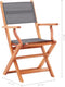 vidaXL - Tuinstoelen - inklapbaar - 4 - st - eucalyptushout - en - textileen - grijs