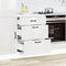 vidaXL - Keuken - onderkast - Kalmar - bewerkt - hout - hoogglans - wit