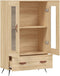 vidaXL - Hoge - kast - 69,5x31x115 - cm - bewerkt - hout - sonoma - eikenkleurig