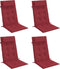 vidaXL - Stoelkussens - 4 - st - hoge - rug - oxford - stof - wijnrood