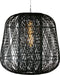 WOOOD Exclusive Moza Hanglamp - Bamboe - Zwart - 100x100x100
