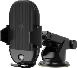Veripart Telefoonhouder - Auto Dashboard/Luchtrooster - Draadloos Opladen - Zwart
