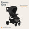 Emma One Kinderwagen - Lichtgewicht - Wendbaar - Compact - Eenhandig Inklapbaar - Rugleuning tot Ligpositie - Waterdicht Zonwerend Kap
