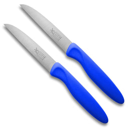 (2 stuks) Robert Herder Molenmes - Schilmesje - Aardappelmes - RVS - Blauw