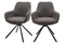 Dutchbone Oliver - Draaibare Eetkamerstoel - Microvezel Antraciet - 57x60x86 cm (2 stuks)