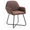 vidaXL - Eetkamerstoelen - 2 - st - stof - bruin