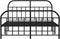 vidaXL - Bedframe - met - voetbord - zonder - matras - metaal - zwart - 180x200 - cm