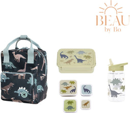 BEAU by Bo Studio Ditte rugzak small + A Little Lovely Company back to school set Dinosaurussen