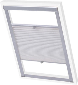 vidaXL - Rolgordijn - geplooid - wit - S06/606