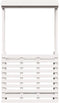 vidaXL - Tuinbartafel - met - dak - 112,5x57x195,5 - cm - massief - hout - wit