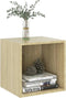 vidaXL - Wandkasten - 2 - st - 37x37x37 - cm - bewerkt - hout - sonoma - eikenkleurig