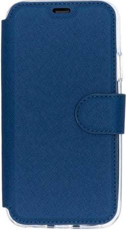 Accezz Hoesje Geschikt voor iPhone Xs / X Hoesje Met Pasjeshouder - Accezz Xtreme Wallet Bookcase - Donkerblauw