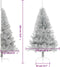 vidaXL - Kunstkerstboom - half - met - standaard - 180 - cm - PET - zilverkleurig