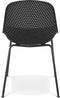 Alterego Viky - Zwart Geperforeerde Designerstoel - Binnen & Buiten - 58.5x46.5x82.5cm