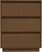 vidaXL - Dressoir - 60x34x75 - cm - massief - grenenhout - honingbruin