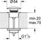 Grohe 65807Dc0 - Afvoerplug Overloop Combinatie - RVS bovendeel - Diameter 64mm