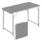 Woltu Picknicktafel - Opvouwbaar MDF en Aluminium - Verstelbare Hoogte 55-70 cm - Grijs 120x55 cm