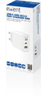 Ewent EW1325 - Oplader - 30W USB-C en QC3.0 - Wit