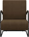 vidaXL Fauteuil stof donkerbruin