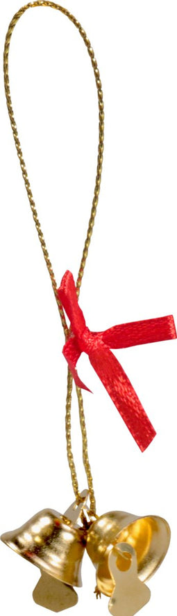 Kerstbelletjes aan koord goud | 100 stuks