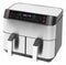 Niceey Dubbele Airfryer XXL - 8.0 Liter - 2460 Watt - 2 Kookvakken - Zilver